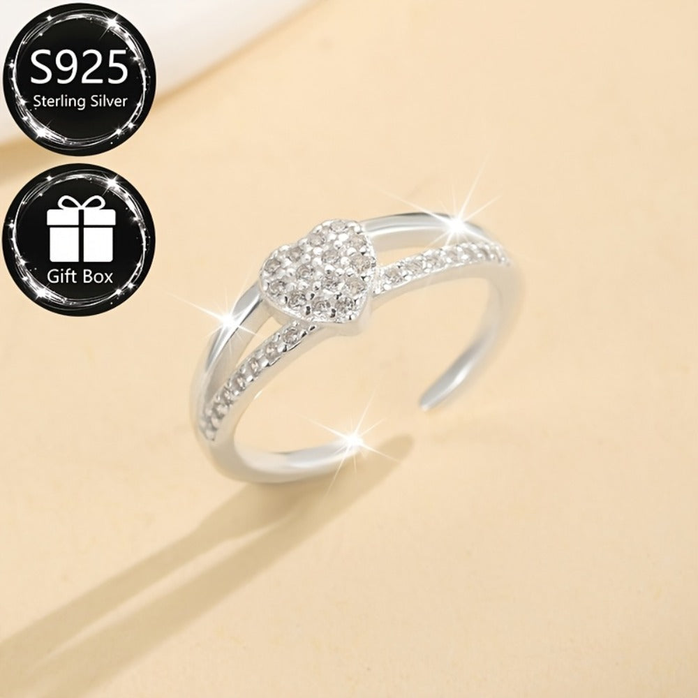 Anklet for Women - Heart 925 Sterling Silver Adjustable Ankle Bracelet for Romantic Heart - product detail view 8