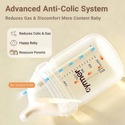 Anti-Colic Baby Bottle Set - Wide-Neck Leak-Resistant Design – 3-Variant Selection – view 7