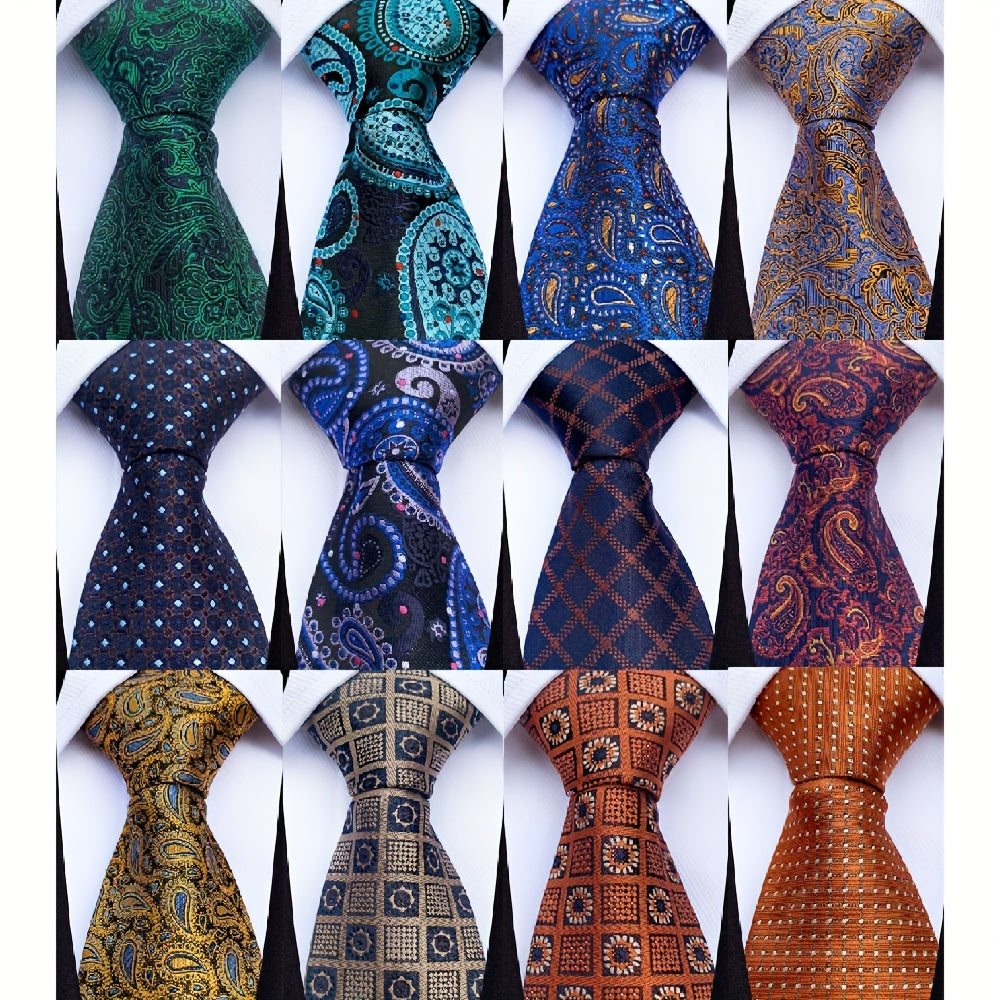 WeiShang Lot 12pcs Classic Men's Tie Necktie Woven JACQUARD Neck Ties