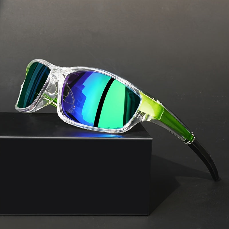 Chic Premium Wraparound Glasses, Unisex Retro Design Men'S Fashion Eyewear for Various Activities - Stylish Glasses Featuring TAC Lenses And PC Frames