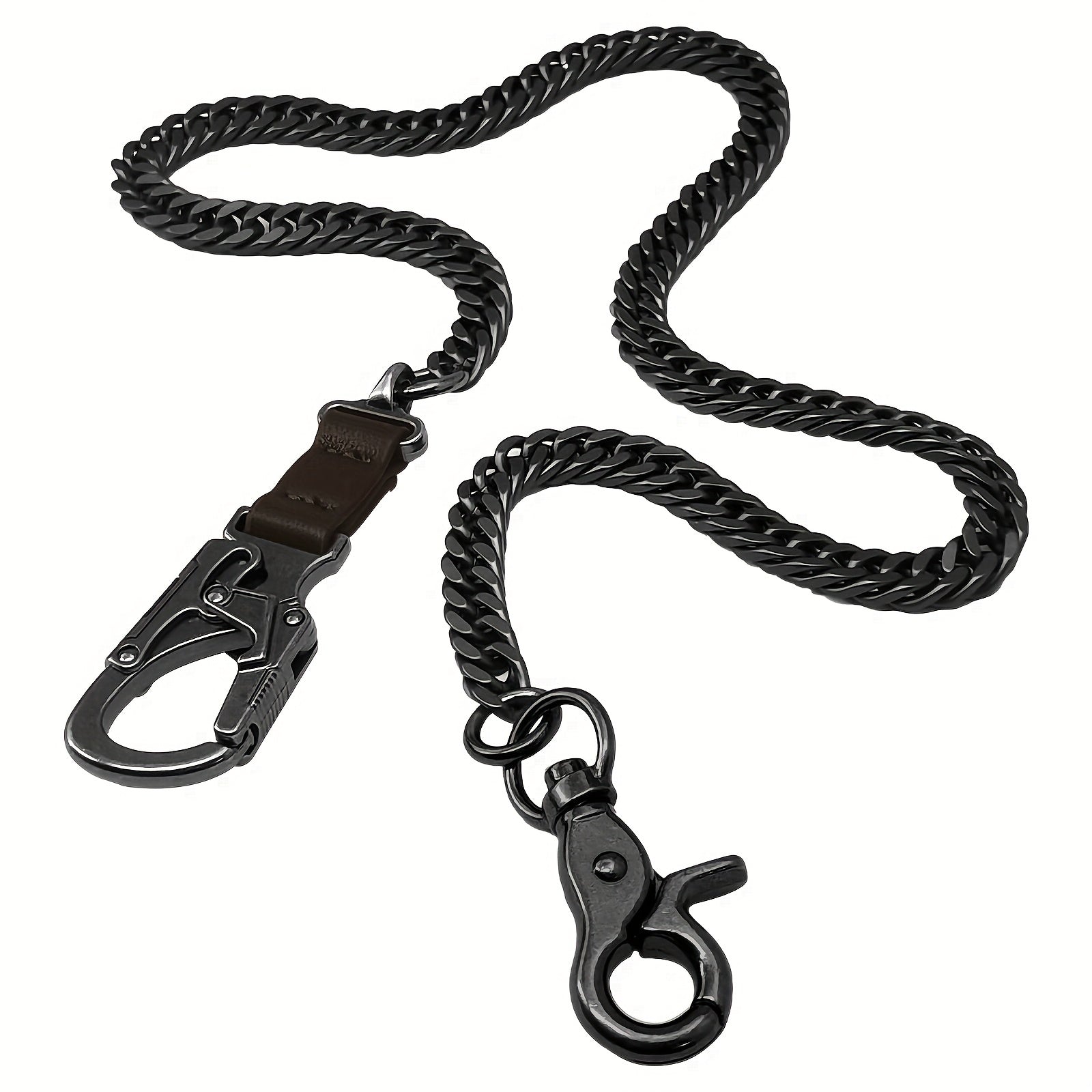 Ahiller Business Style Wallet Chain, Hip Hop Style Keychain - Dual Lock Security Design, Outdoor Camping, Traveling Accessory for Motorcycle/Daily Use with Scratch Resistant Coating, Men's EDC Carrying Gear Chain, Perfect Gift for Boyfriends And Dads, Dai