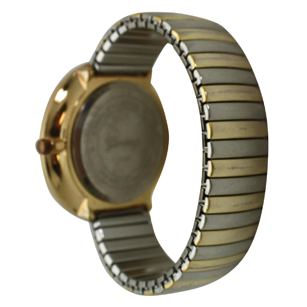 Large Face Metallic Shiny Color Stretch Band Women's Watch
