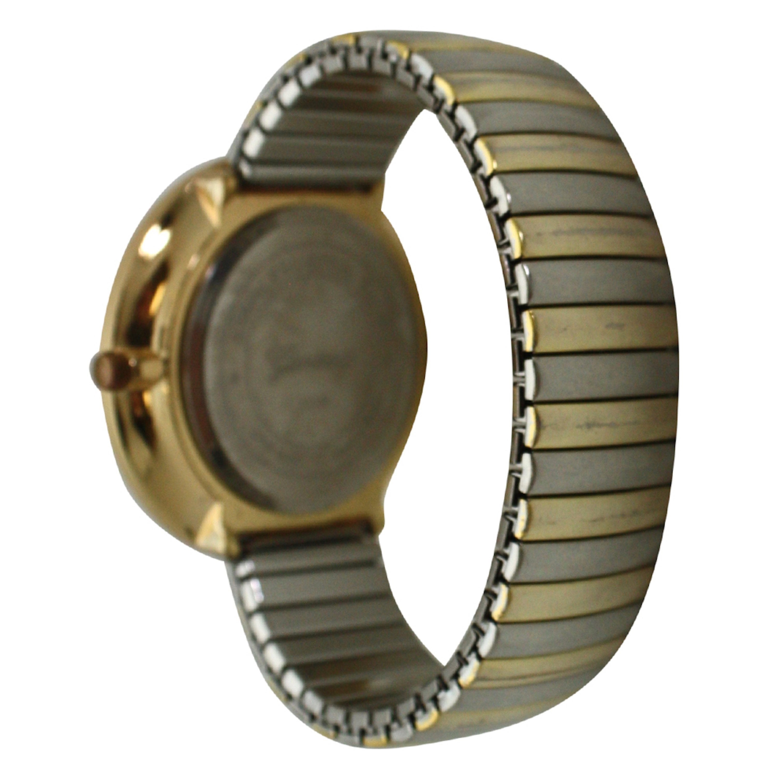 Large Face Metallic Shiny Color Stretch Band Women's Watch