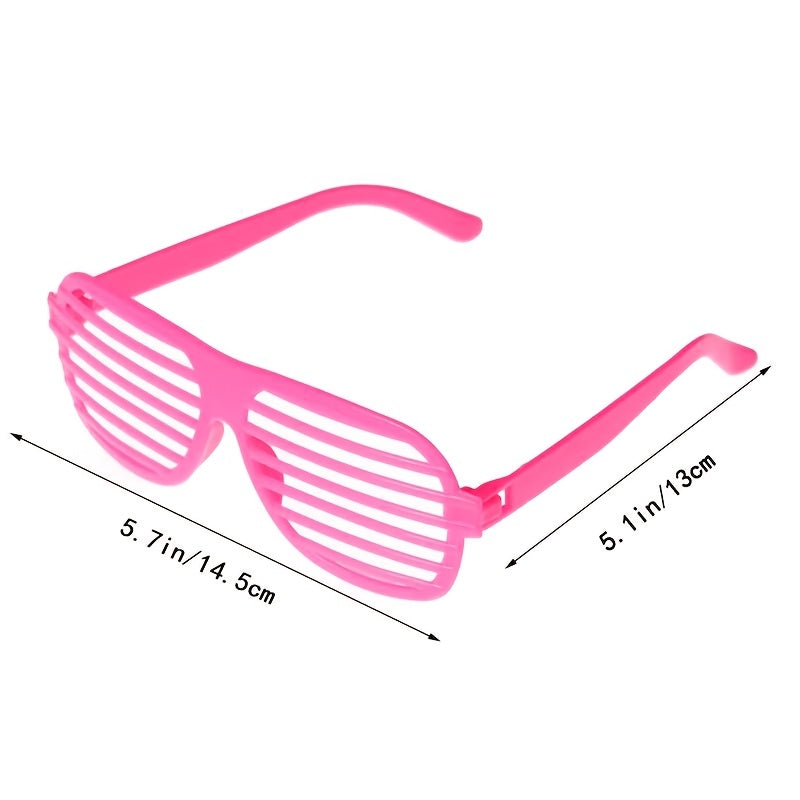 Lightweight Fashionable Lensless Shutter Shade Glasses Frames Decorative Party Eyewear for Costume Ball Party Gathering