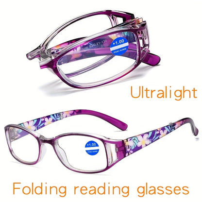 Folding Reading Glasses 3-Pack Unisex Elegant Business Style Mixed Colors Portable Compact Readers for Men and Women Strengths 1.0x to 4.0x All Face Shapes