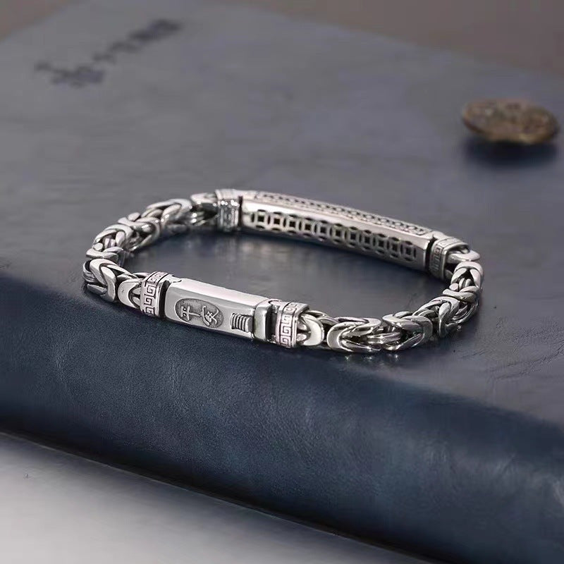 Sterling Silver Bracelet for Women 925 Vintage Bohemian Bangle Cuff Open Adjustable Wrist Jewelry Birthday Gift for Girlfriend Mom Wife