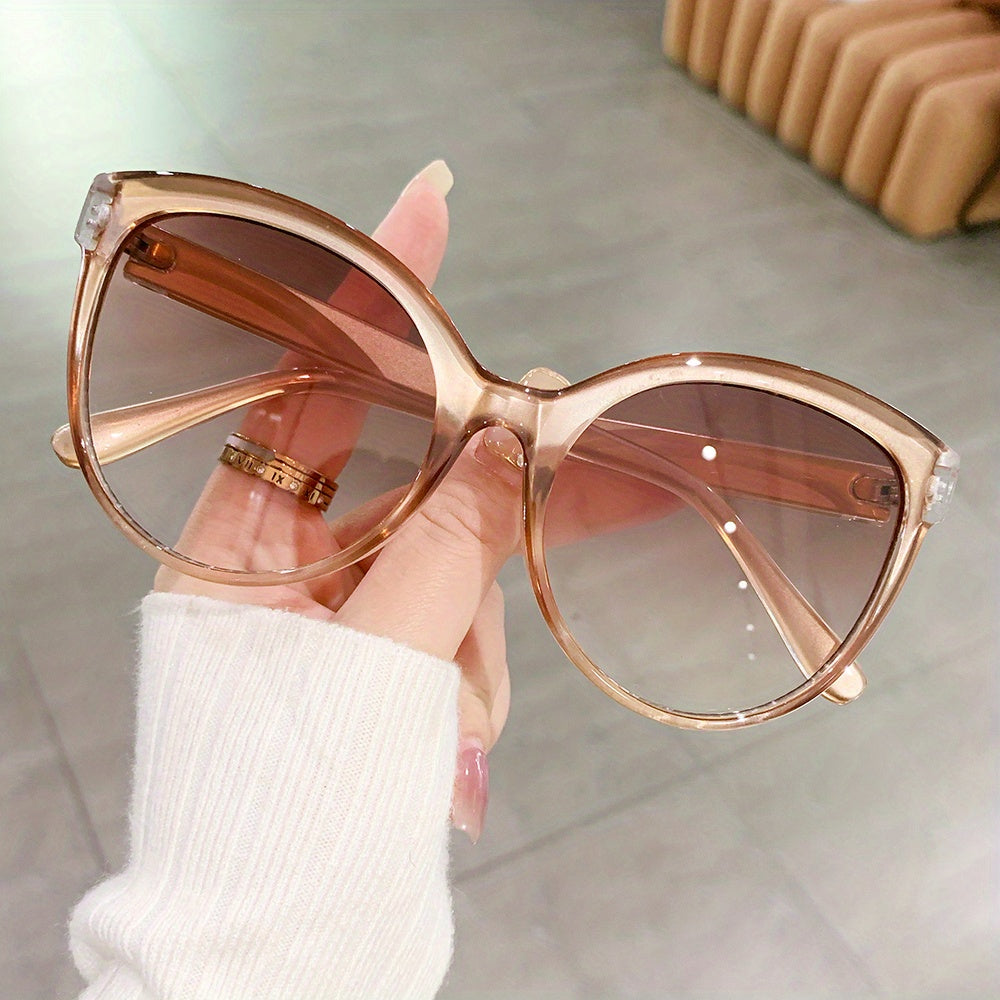 Oversized Cat Eye Sunglasses for Women Men Y2K Fashion Luxury Shades UV Protection Lightweight Beach Vacation Travel Eyewear Leopard Floral Multi-Color