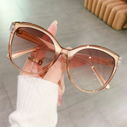 Oversized Cat Eye Sunglasses for Women Men Y2K Fashion Luxury Shades UV Protection Lightweight Beach Vacation Travel Eyewear Leopard Floral Multi-Color