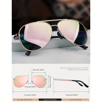 Polarized Sunglasses 59mm Unisex Mirrored & Non-Mirrored Driving Outdoor Eyewear for Men and Women UV Protection Stylish Shades Multi-Color Options