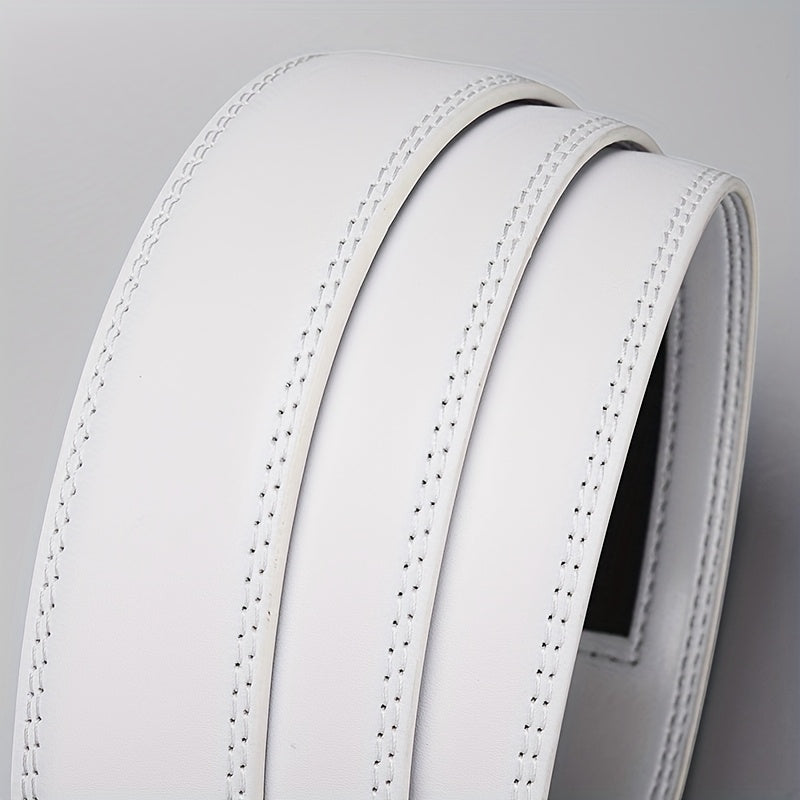 A White Ratchet Belt for Men, Ideal for Jeans, Essential for Professionals, Great for Gifting, an Excellent Choice for Presents