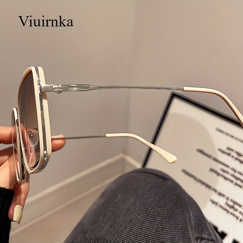 Summer Must Haves, New Oversized Square Gradient Glasses, Unisex Premium Lenses For Ultimate Eye Protection And Clear Vision, Perfect For Driving, Beach, Vacation, Travel And Cruise, Fashionable And Functional Eyewear Choice