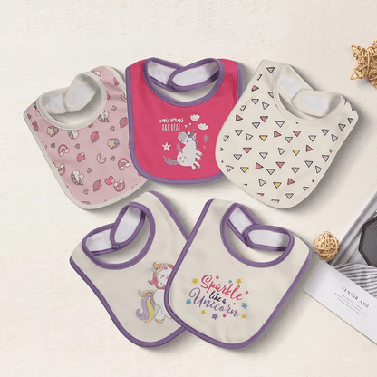 Baby & Toddler Baby Bib Multipack – Cotton Baby Bibs 5-Pack - Cartoon Embroidered – view 8
