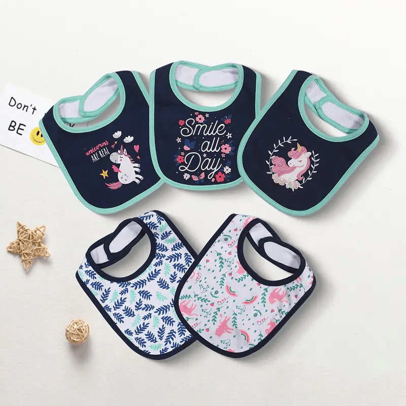 Baby & Toddler Baby Bib Multipack – Cotton Baby Bibs 5-Pack - Cartoon Embroidered – view 11