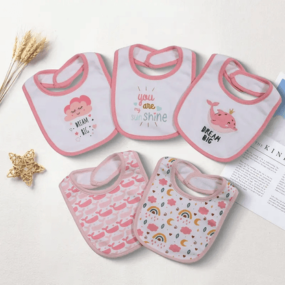Baby & Toddler Baby Bib Multipack – Cotton Baby Bibs 5-Pack - Cartoon Embroidered – view 14
