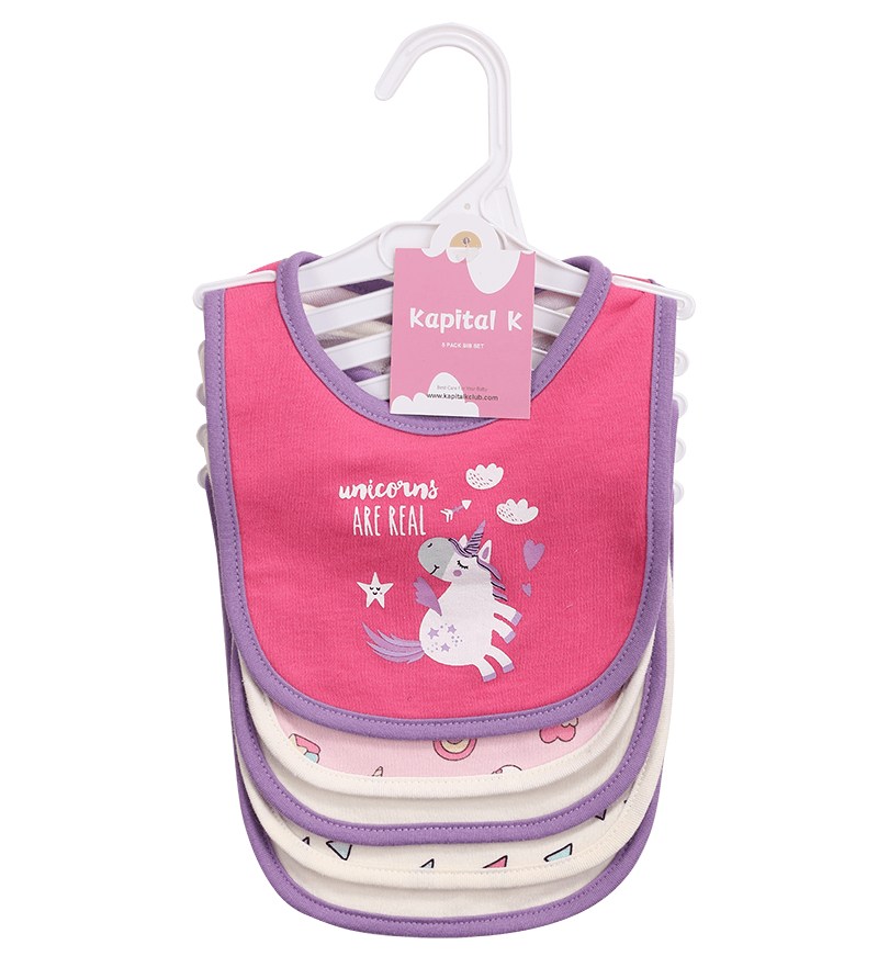 Baby & Toddler Baby Bib Multipack – Cotton Baby Bibs 5-Pack - Cartoon Embroidered – view 19