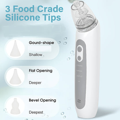 Baby & Toddler Facial Cleansing Device – Electric Pore Vacuum - 3 Suction Levels and LED – view 2