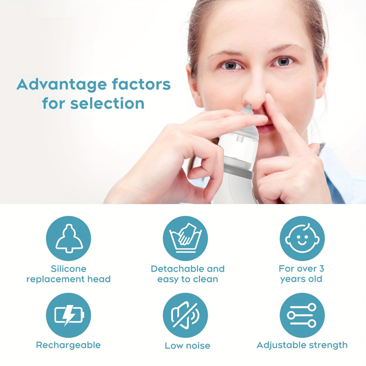 Baby & Toddler Facial Cleansing Device – Electric Pore Vacuum - 3 Suction Levels and LED – view 6