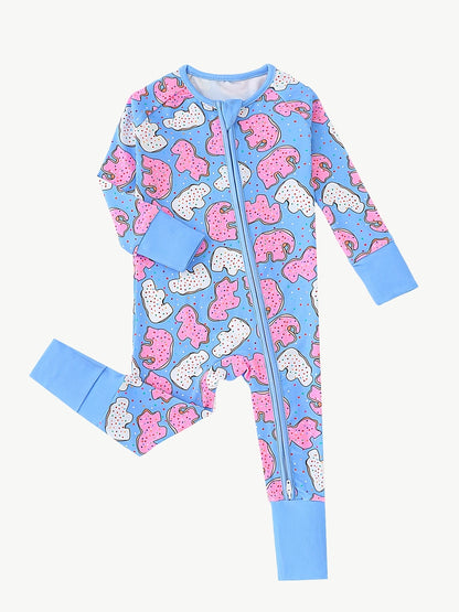 Baby Animal Print Sleeper - Two-Way Zip Romper – view 10