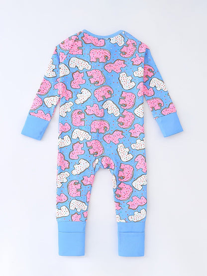 Baby Animal Print Sleeper - Two-Way Zip Romper – view 11