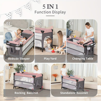 Baby Bassinet - Foldable 5-In-1 Sleeper Crib – view 4