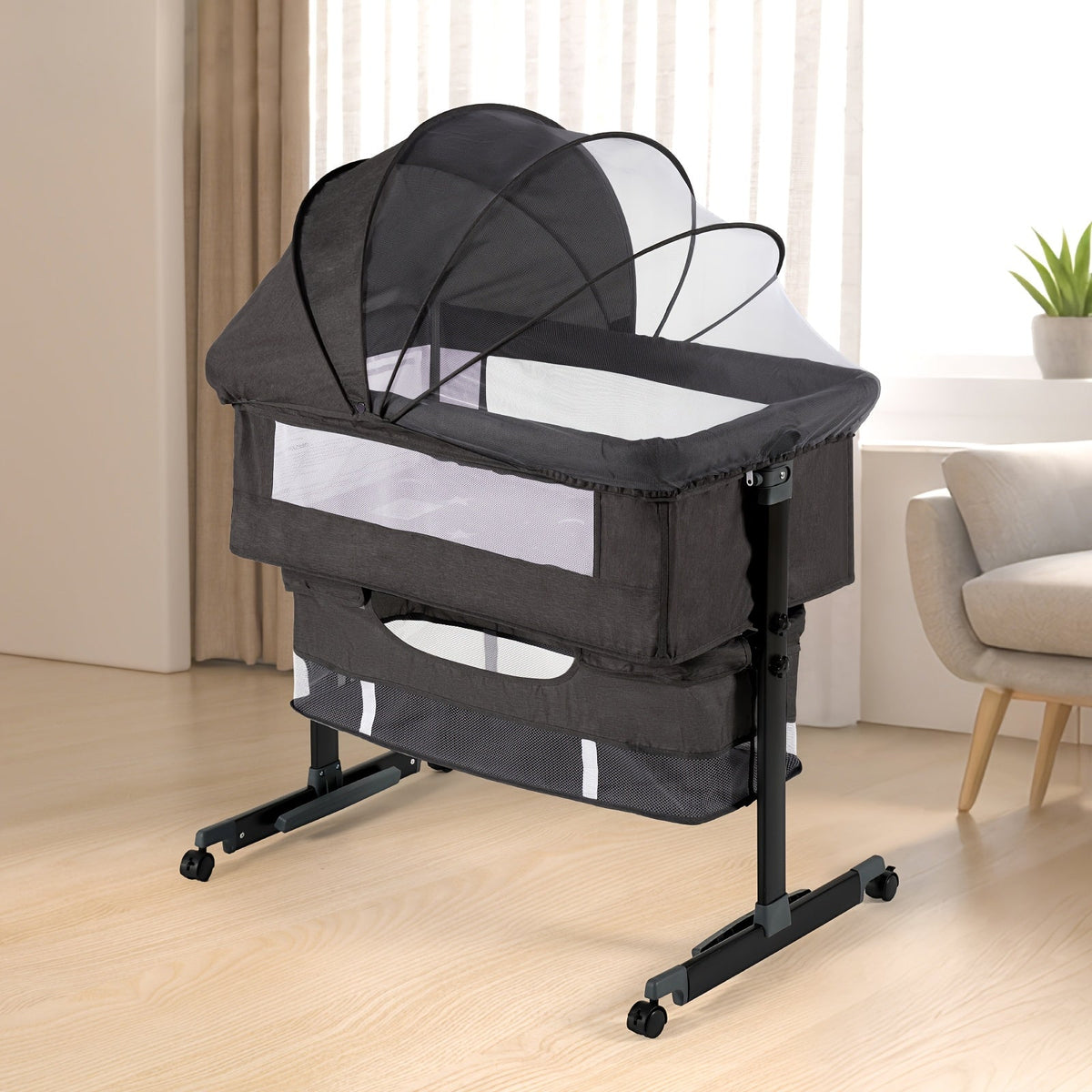 Baby Bassinet - Portable Foldable Bedside Cradle – view 2