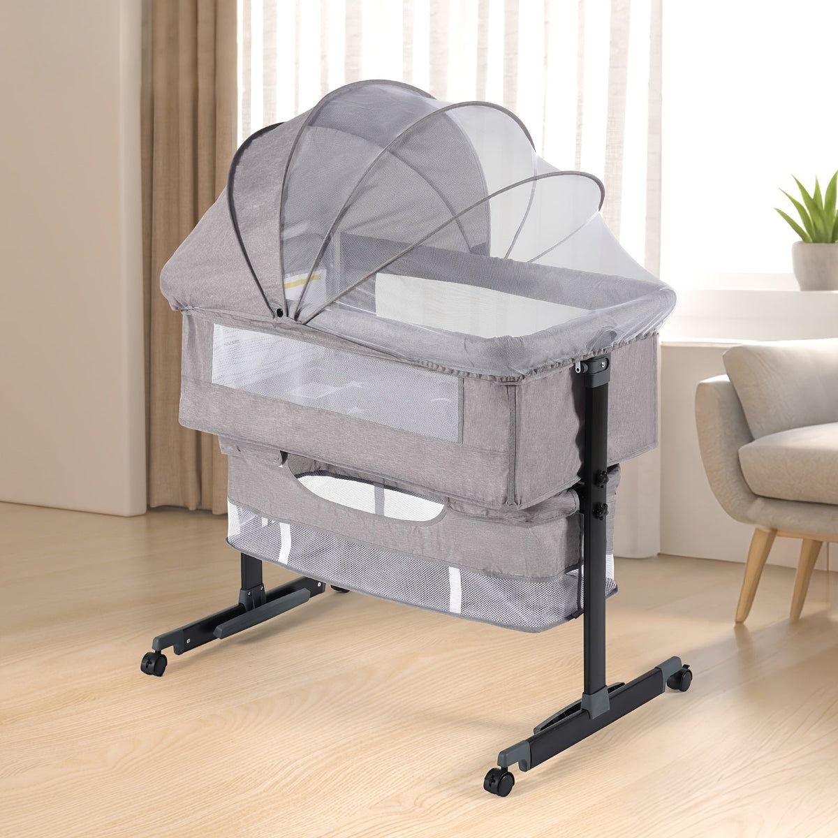 Baby Bassinet - Portable Foldable Bedside Cradle – view 3