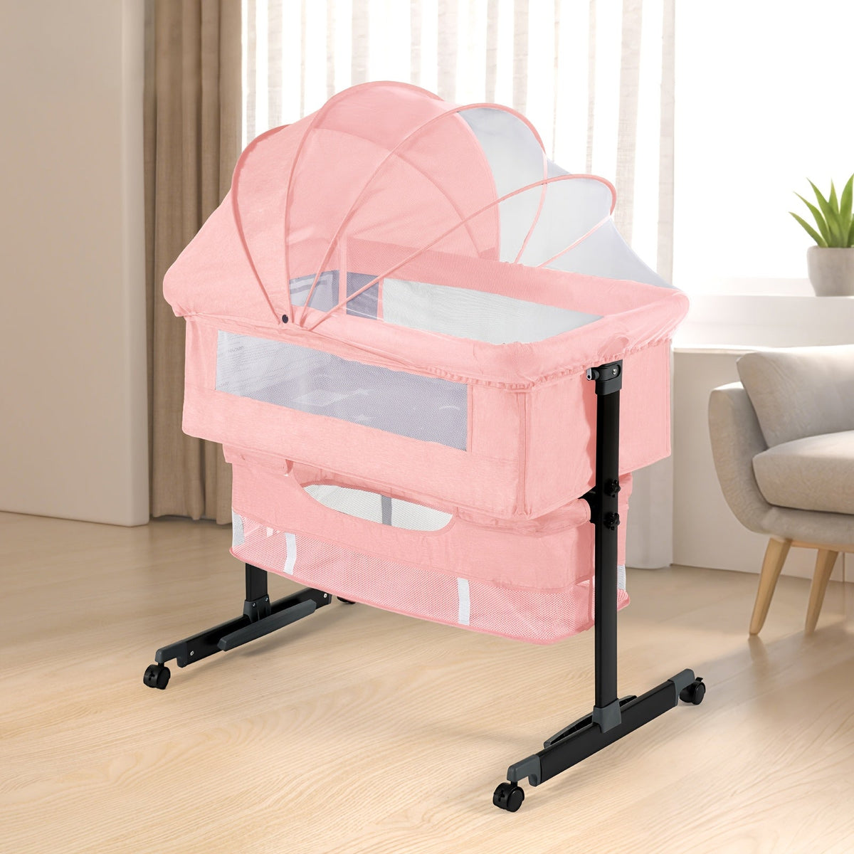 Baby Bassinet - Portable Foldable Bedside Cradle – view 5
