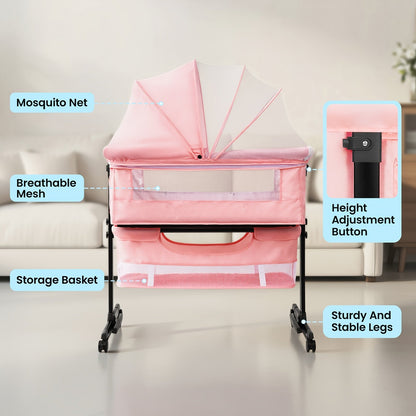 Baby Bassinet - Portable Foldable Bedside Cradle – view 8