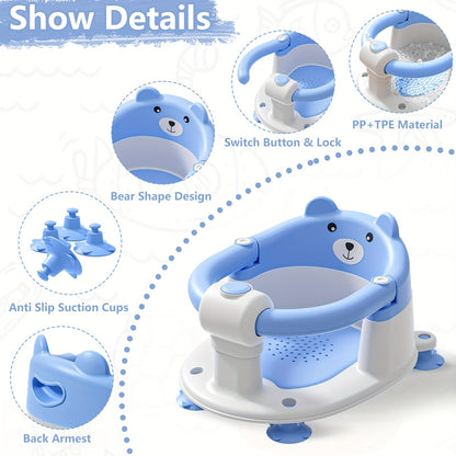 Baby Bath Seat - Non-Slip Soft Months Seats – view 5