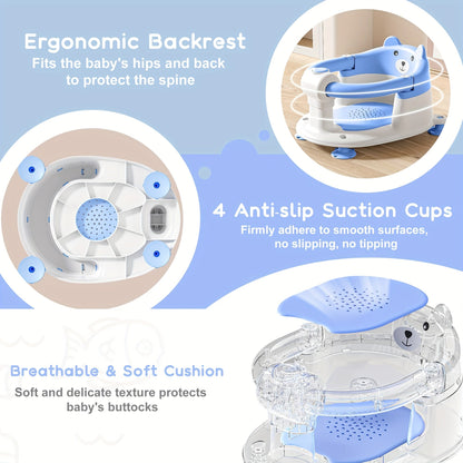 Baby Bath Seat - Non-Slip Soft Months Seats – view 6