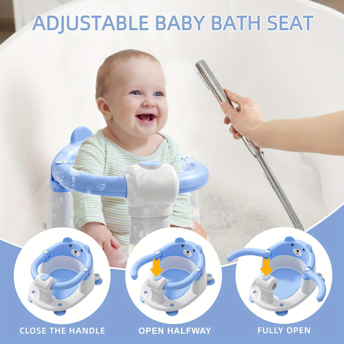 Baby Bath Seat - Non-Slip Soft Months Seats – view 7