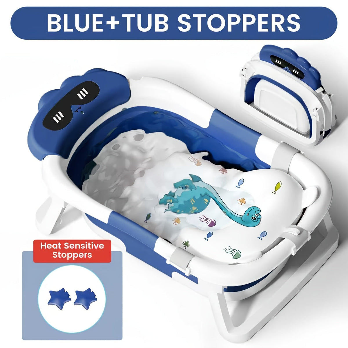 Baby Bathtub - Foldable Non-Slip Travel Soft – view 6