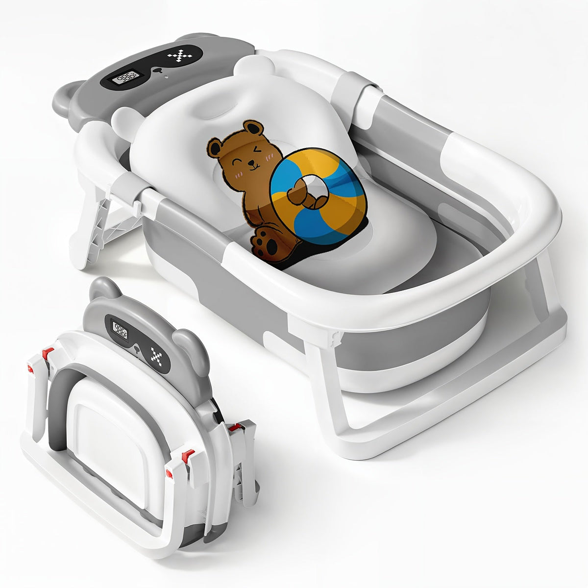 Baby Bathtub - Portable Foldable Non-Slip – Collapsible Newborn Toddler – view 3