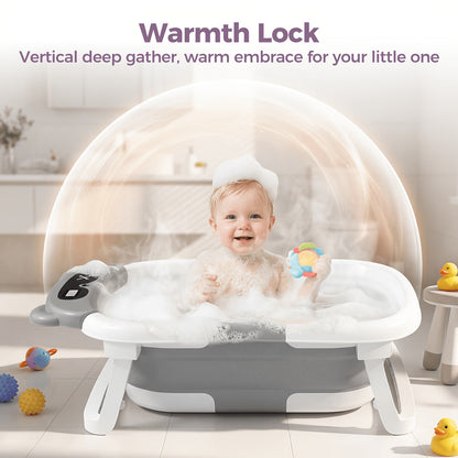 Baby Bathtub - Portable Foldable Non-Slip – Collapsible Newborn Toddler – view 4