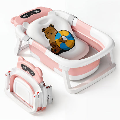 Baby Bathtub - Portable Foldable Non-Slip – Collapsible Newborn Toddler – view 5