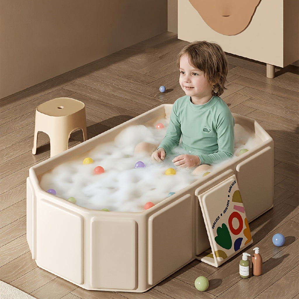 Baby Bathtub - Portable Foldable Non-Slip – Upgrade - White / Upgrade - Green – view 4