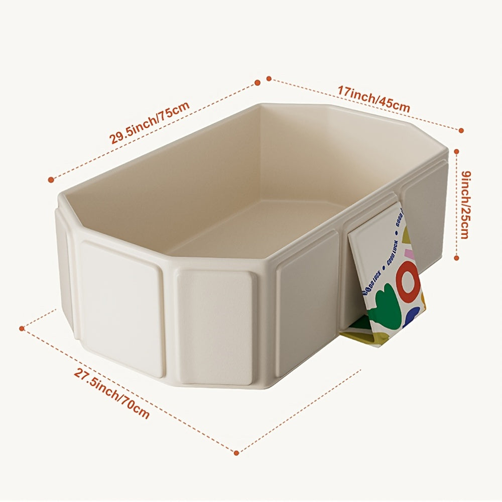 Baby Bathtub - Portable Foldable Non-Slip – White / Green – main product image