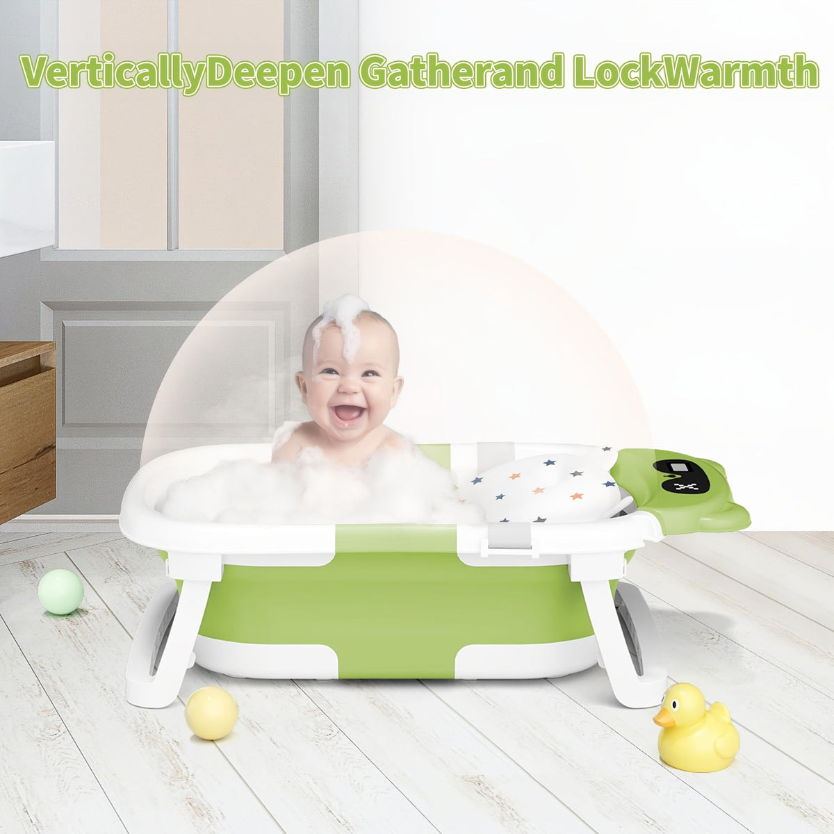 Baby Bathtub - Portable Foldable Travel Soft 1765 – view 4