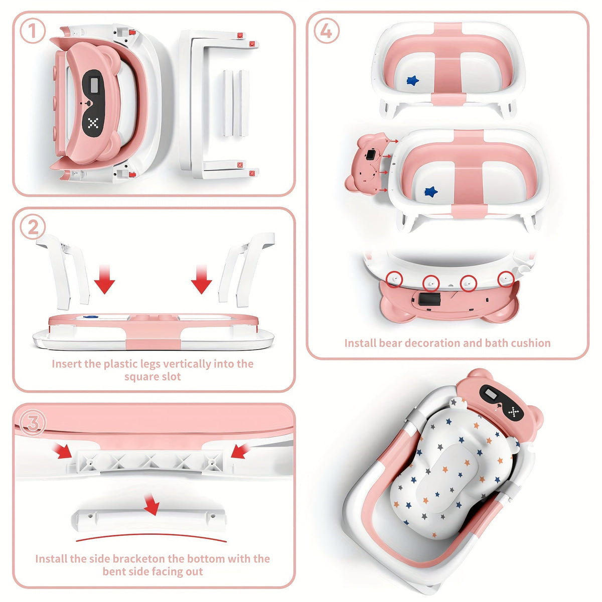 Baby Bathtub - Portable Foldable Travel Soft 1765 – view 7