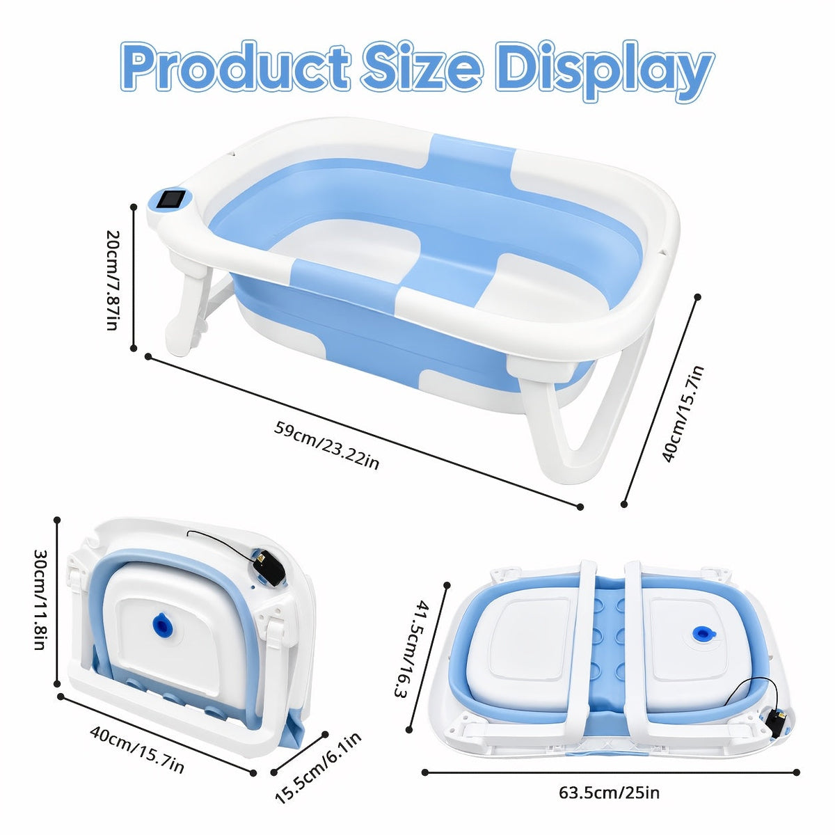Baby Bathtub - Portable Foldable Travel Soft 2917 – view 2