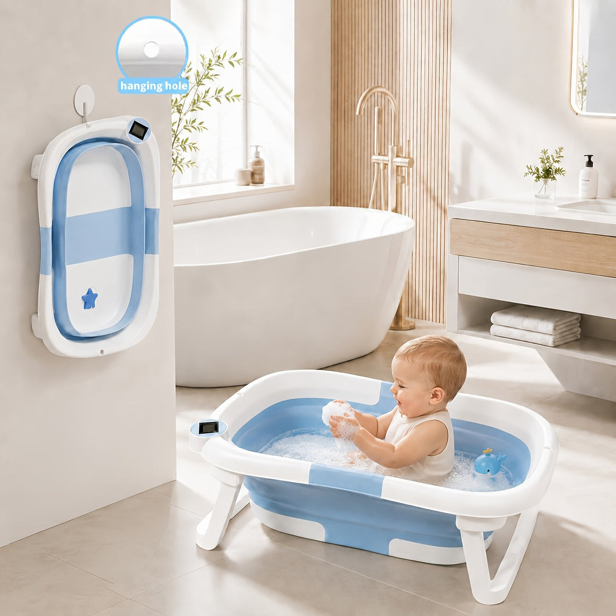 Baby Bathtub - Portable Foldable Travel Soft 2917 – view 4