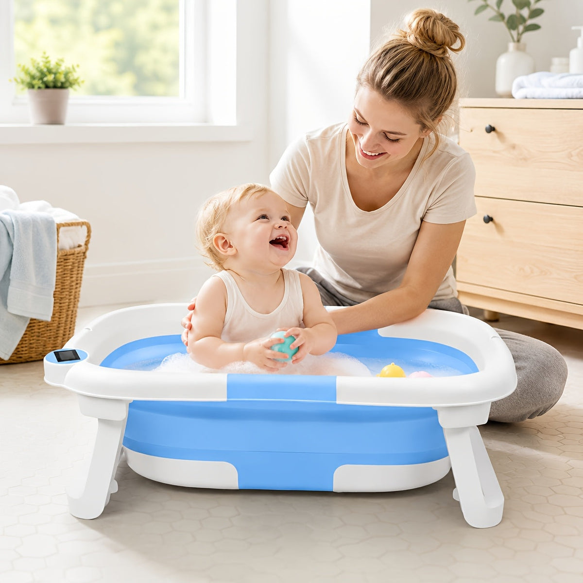 Baby Bathtub - Portable Foldable Travel Soft 2917 – view 8