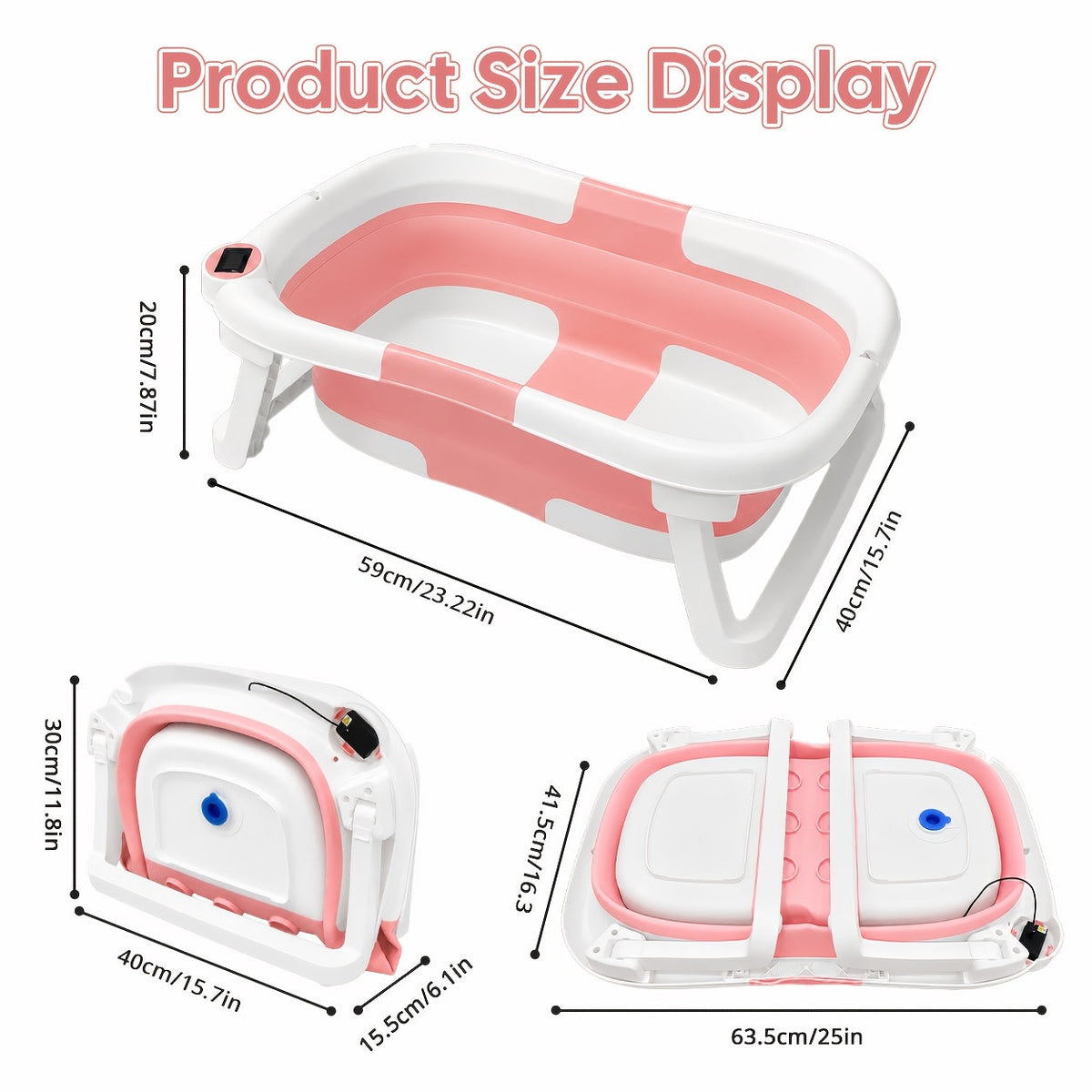 Baby Bathtub - Portable Foldable Travel Soft 3717 – view 2