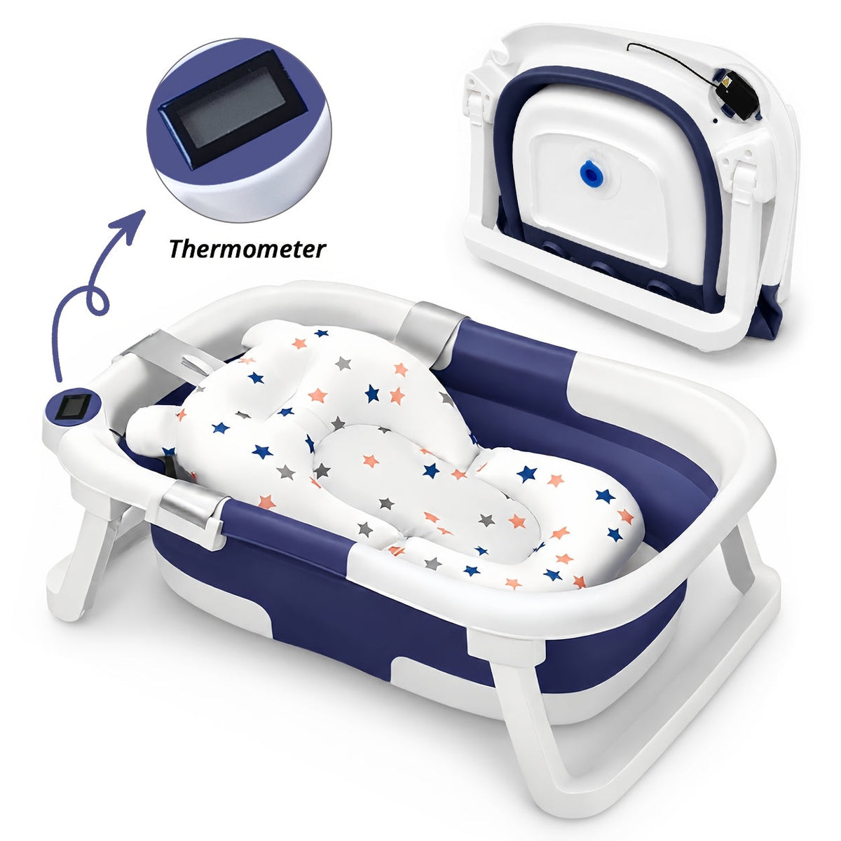 Baby Bathtub - Portable Foldable Travel Soft 3717 – view 8
