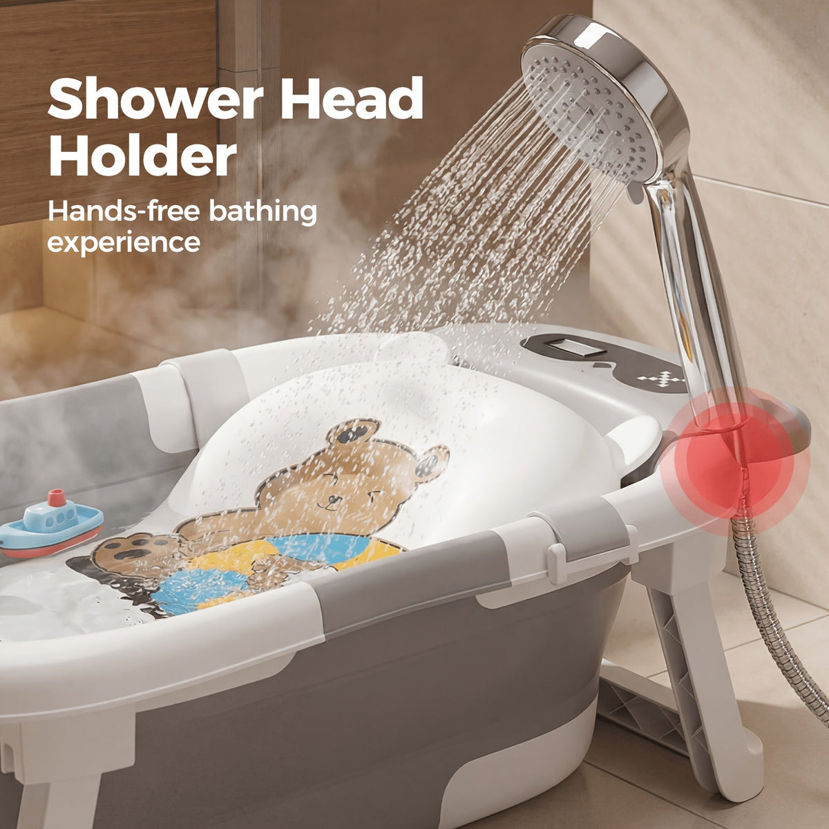 Baby Bathtub - Portable Foldable Travel Soft – view 6