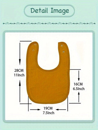 Baby Bib - 10-pcs Adjustable Muslin 10pcs – view 11