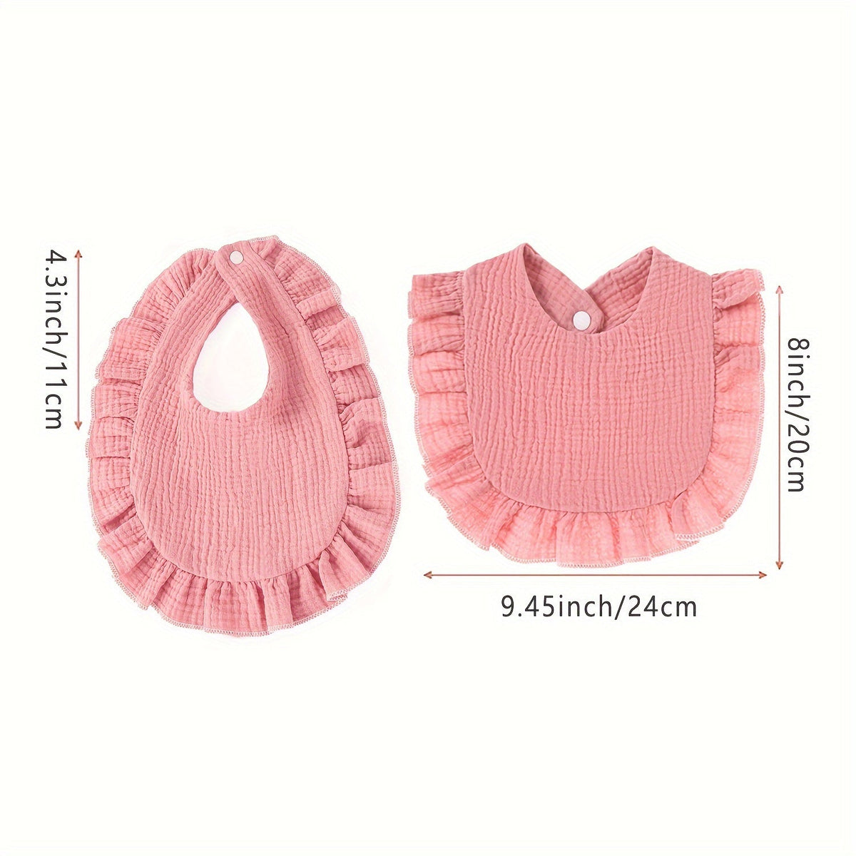 Baby Bib - 7-pack Adjustable Muslin Soft – view 2