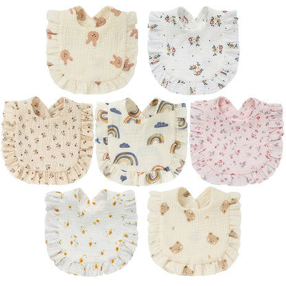 Baby Bib - 7-pack Adjustable Muslin Soft – view 3