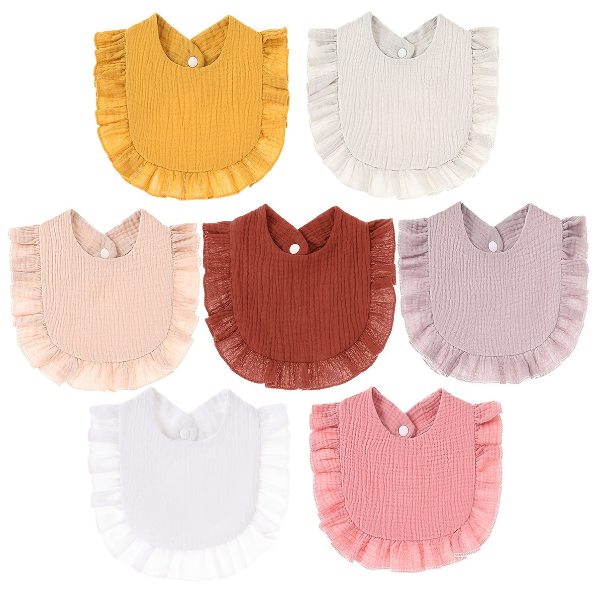 Baby Bib - 7-pack Adjustable Muslin Soft – view 5