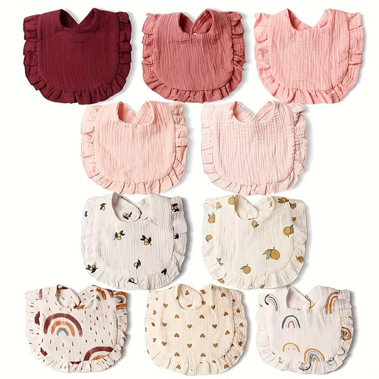 Baby Bibs - 10-Pack Patterned Feeding Set – main product image